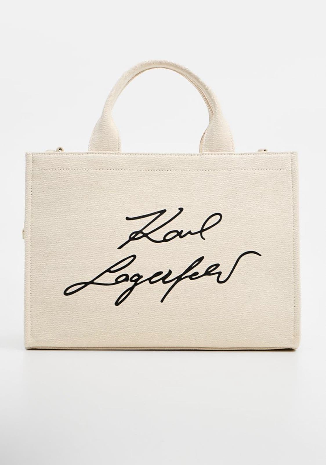 Tote bag en toile à calligraphiée noire image 1