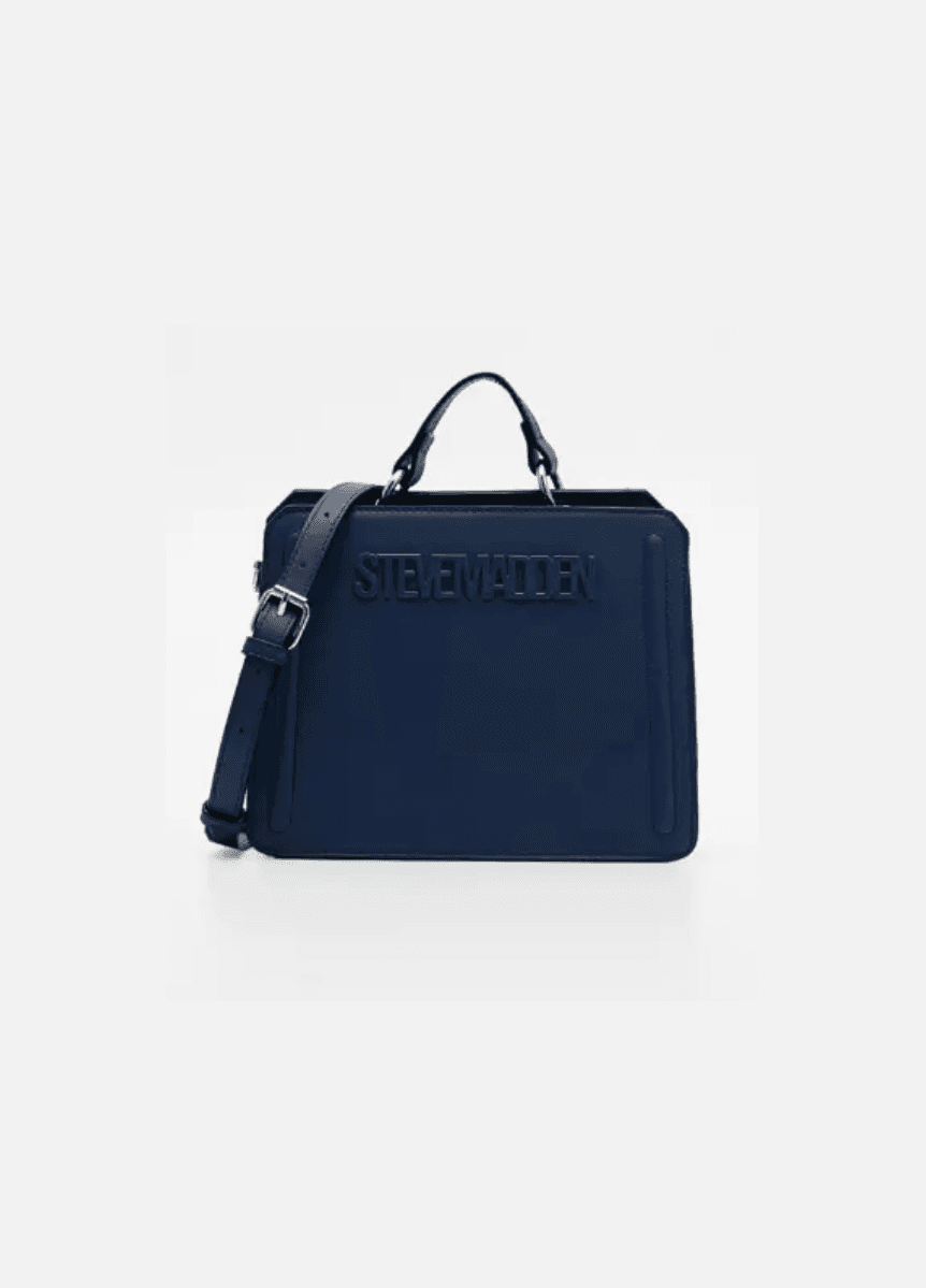 Sac à main bleu marine avec bandoulière image 1